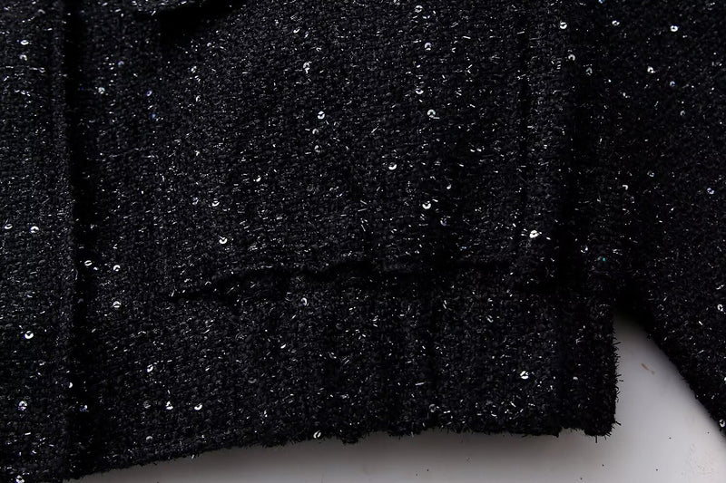 Women Clothing French All Match Beads Decoration Jacket Jacket