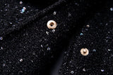 Women Clothing French All Match Beads Decoration Jacket Jacket