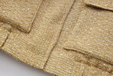 Women Clothing French All Match Beads Decoration Jacket Jacket