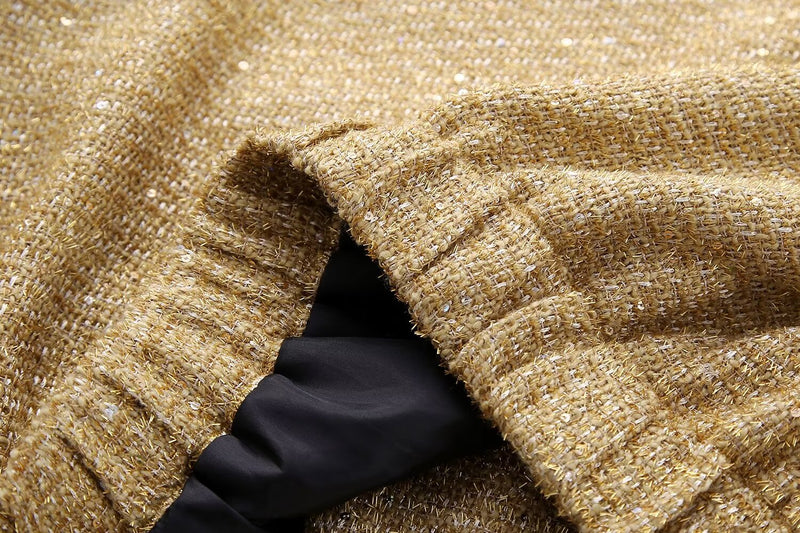 Women Clothing French All Match Beads Decoration Jacket Jacket