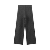 Women Solid Color V neck Five Button Vertical Bar Coat High Waist Trousers Sets