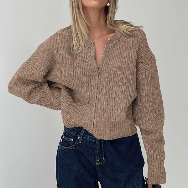 Casual Minimalist Long Sleeve Inner Wear Sweater Woolen Women Clothing Autumn Winter